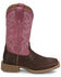 Image #2 - Justin Women's Demeter Performance Western Boots - Broad Square Toe, Pink, hi-res