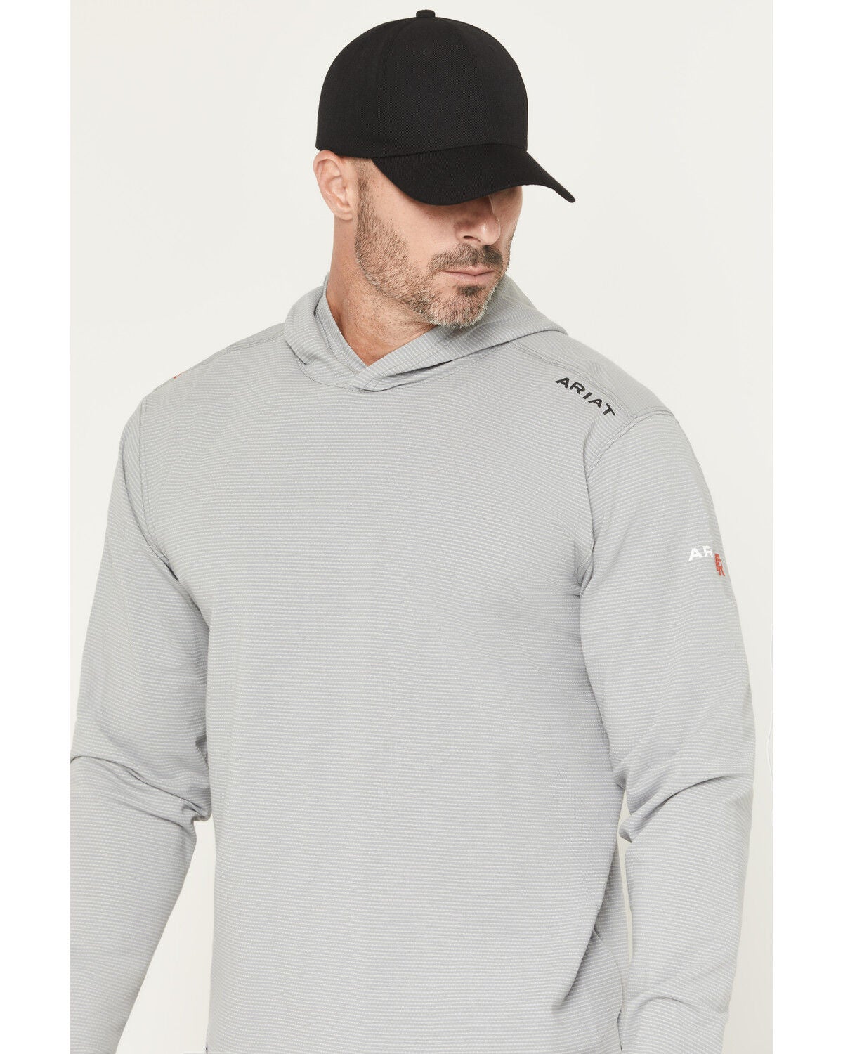 Image #3 - Ariat Men's FR Baselayer Hooded Long Sleeve Work Shirt - Big, Heather Grey, hi-res