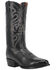 Image #1 - Dan Post Men's Mignon Western Boots - Round Toe, Black, hi-res