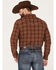 Image #4 - Blue Ranchwear Men's Plaid Print Snap Western Flannel Work Shirt , Red, hi-res