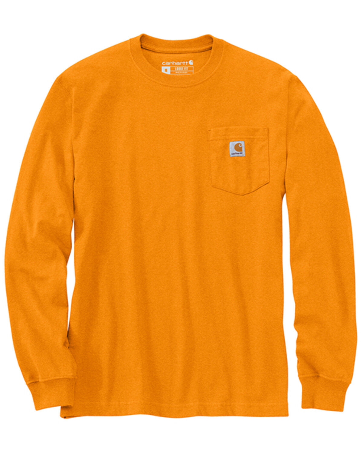 Image #2 - Carhartt Men's Loose Fit Heavyweight Long Sleeve Pocket T-Shirt, Rust, hi-res