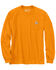 Image #2 - Carhartt Men's Loose Fit Heavyweight Long Sleeve Pocket T-Shirt, Rust, hi-res