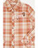 Image #2 - Shyanne Girls' Blair Plaid Print Embroidered Long Sleeve Snap Flannel Shirt, Rose, hi-res