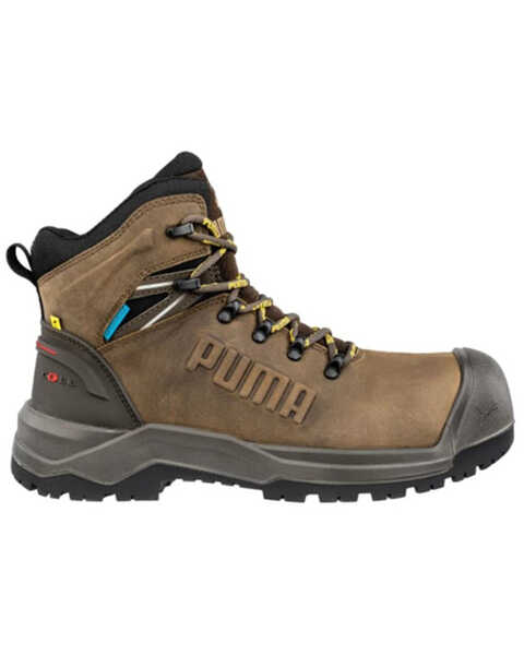 Image #1 - Puma Safety Men's Iron HD Mid Waterproof Work Boots - Composite Toe , Brown, hi-res