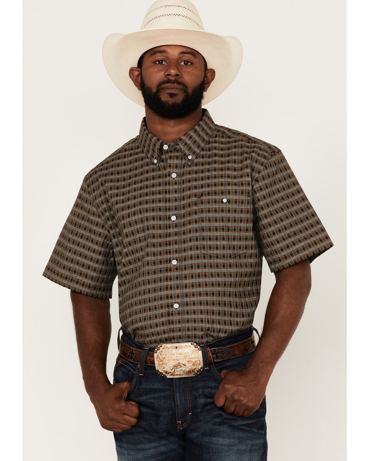 mens short sleeve cowboy shirts