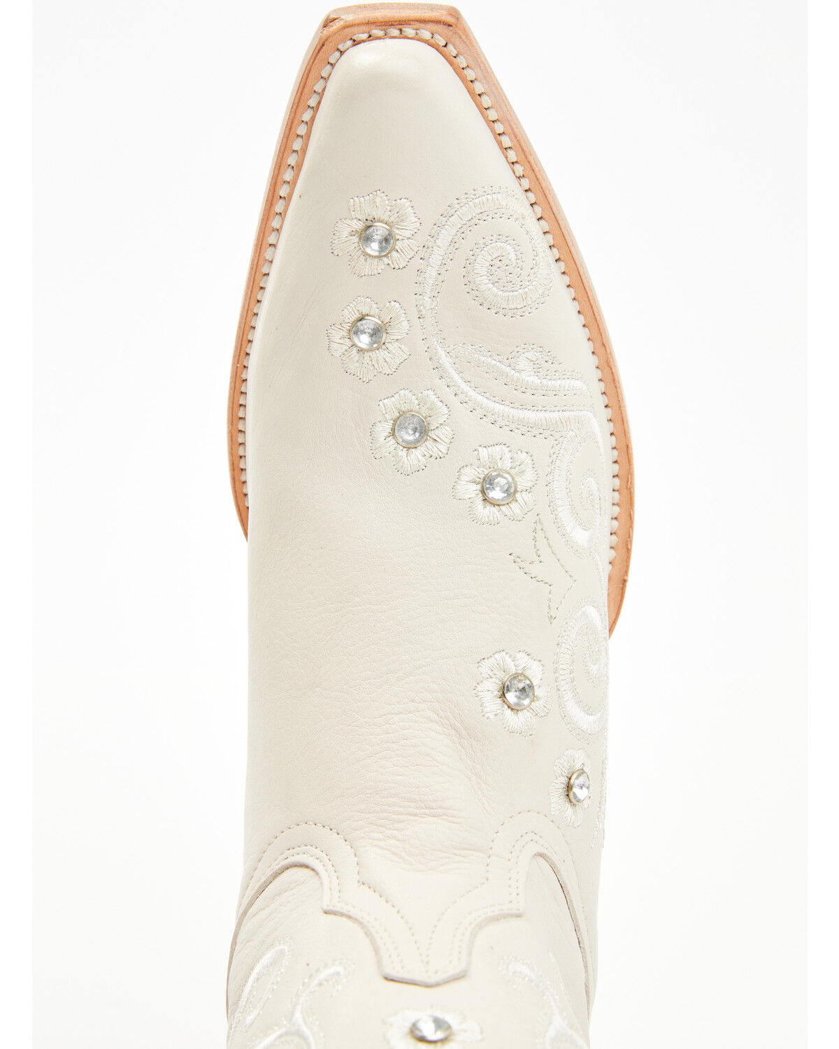 Image #6 - Shyanne Women's Victoria Hueso Studded Stitched Western Boots - Snip Toe, White, hi-res
