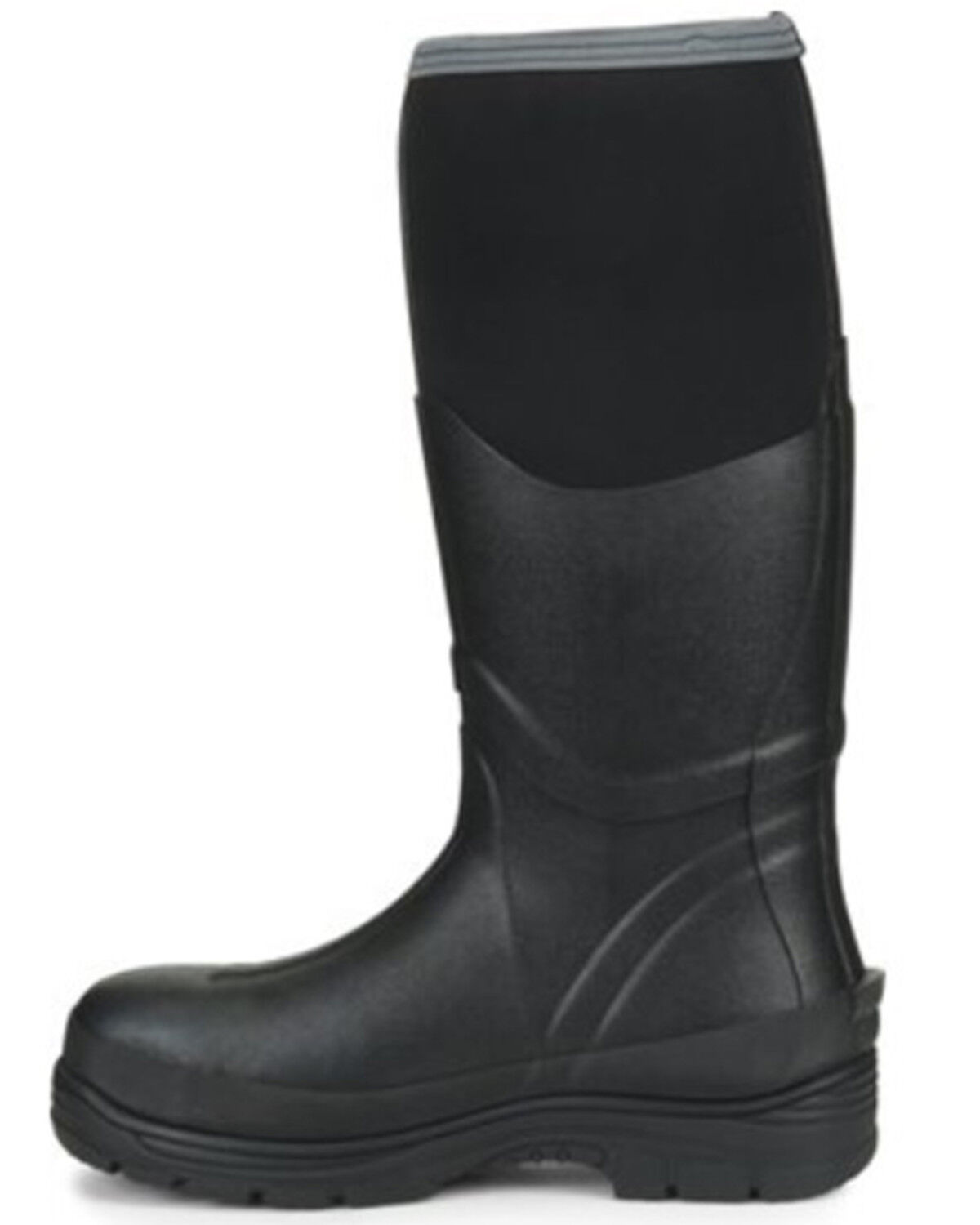 Image #2 - Carolina Men's Short Puncture Resisting Rubber Boots - Steel Toe, Black, hi-res