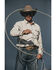 Image #1 - Blue Ranchwear Men's Ticking Stripe Snap Western Workshirt , Tan, hi-res