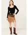 Image #1 - Vocal Women's Star Fringe Skirt, Black, hi-res