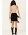 Image #3 - Vocal Women's Studded Fringe Skirt, Black, hi-res