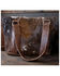Image #1 - Ranch Junkie Women's Highlands Genuine Cowhide Tote Handbag, Chocolate, hi-res