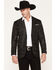 Image #1 - Rock & Roll Denim Men's Paisley Print Satin Sportcoat, Black, hi-res