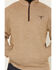 Image #3 - Cowboy Hardware Men's Steer Head Heathered 1/4 Zip Pullover, Tan, hi-res