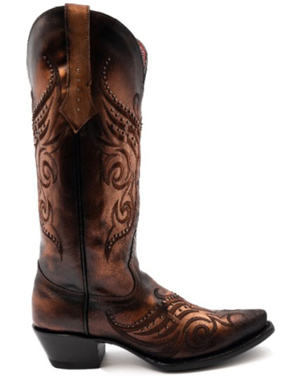 Image #2 - Ferrini Women's Masquerade Western Boots - Snip Toe, Copper, hi-res