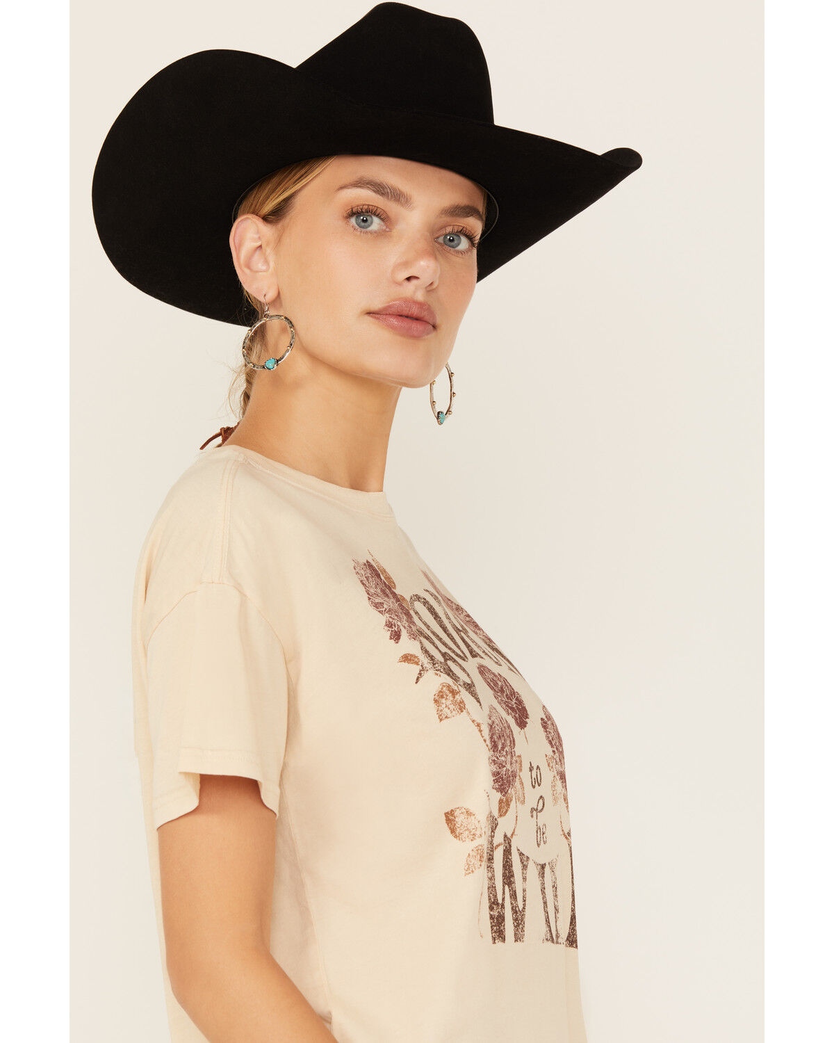 Image #2 - Cleo + Wolf Women's Born To Be Wild Short Sleeve Graphic Tee, Oatmeal, hi-res