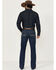 Image #3 - Cinch Men's Ian Dark Wash Slim Bootcut Performance Stretch Denim Jeans, Indigo, hi-res