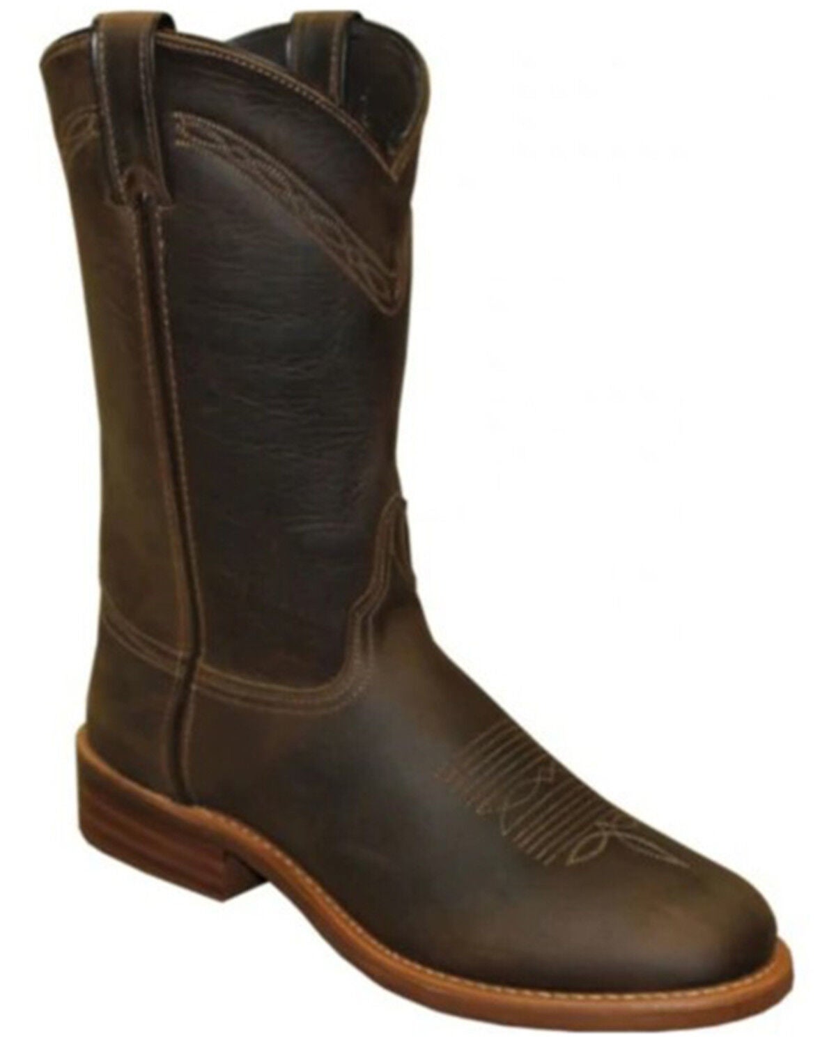 Abilene Men's Cowhide Leather Performance Western Boot - Broad Round Toe, Brown, hi-res