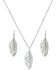 Image #1 - Montana Silversmiths Women's Downy Feather Necklace & Earrings Jewelry Set, Multi, hi-res