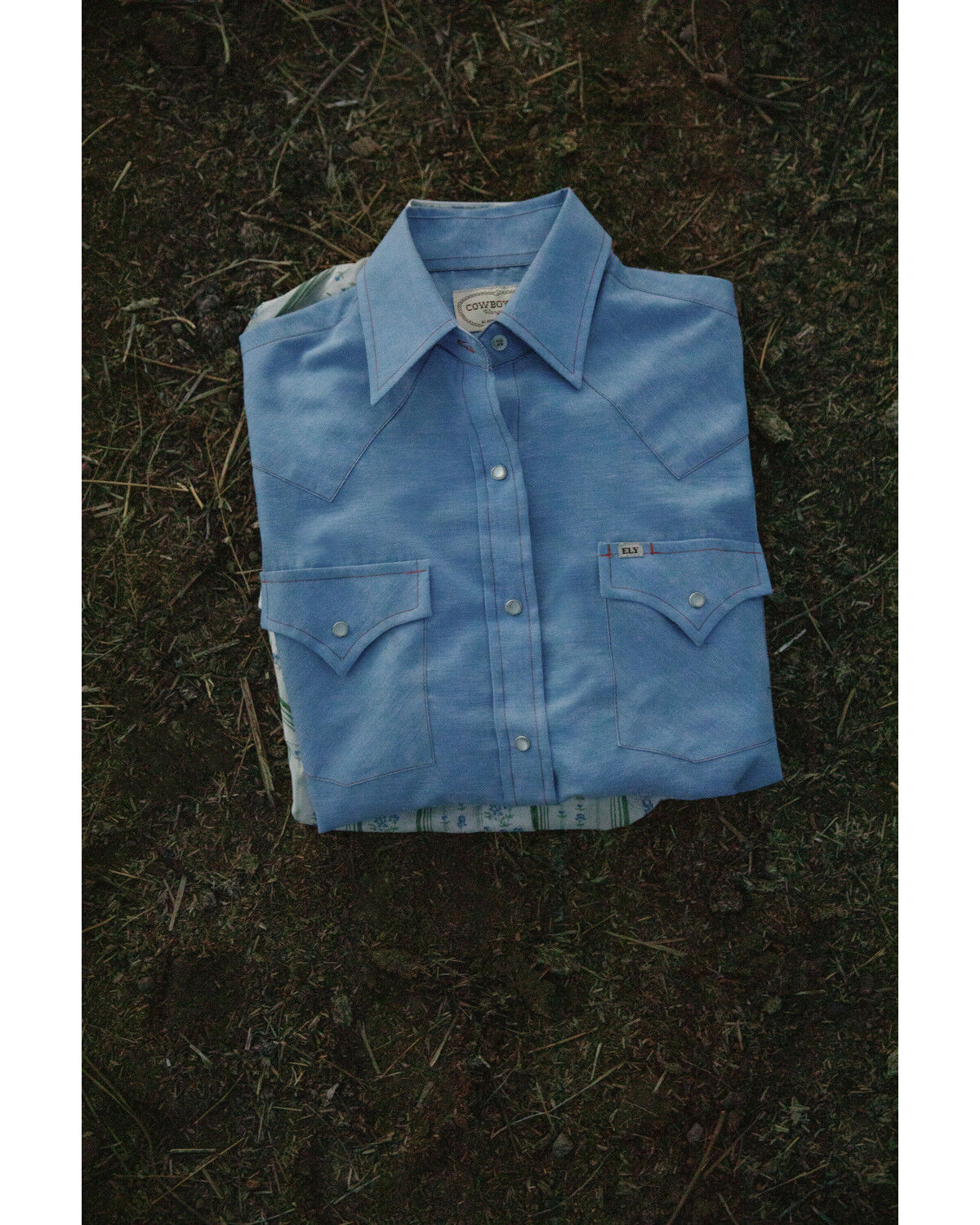Image #1 - Cowboygirl by Jenna Paulette Women's Solid Long Sleeve Pearl Snap Western Shirt, Blue, hi-res