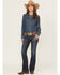 Image #1 - Ariat Women's Low Rise Rosy Whipstitch Bootcut Jeans, Blue, hi-res