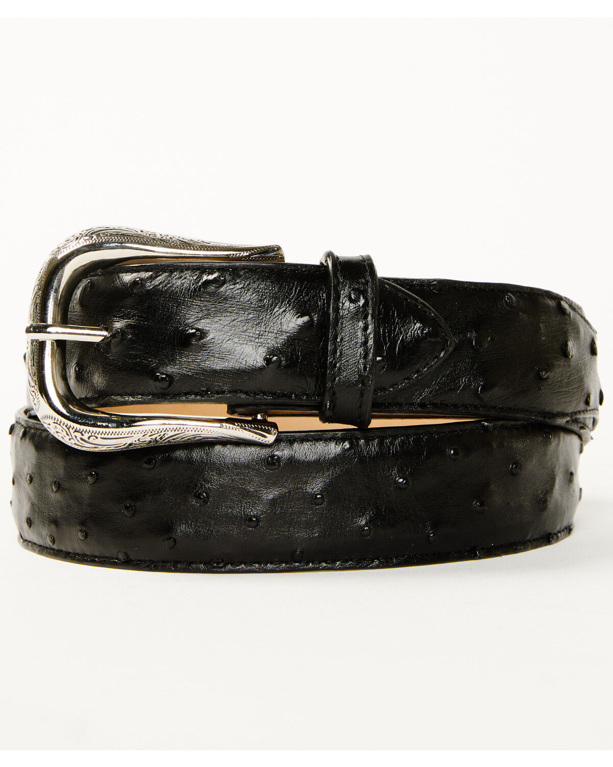 Image #1 - Cody James Black 1978® Men's Dawson Exotic Full Quill Ostrich Leather Belt, Black, hi-res