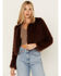 Image #1 - Shyanne Women's Fluffy Faux Fur Coat, Mahogany, hi-res