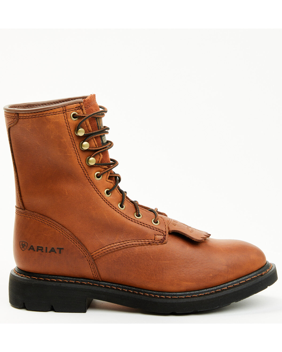 Image #2 - Ariat Men's Cascade 8" Lace-Up Work Boots - Soft Toe, Bronze, hi-res