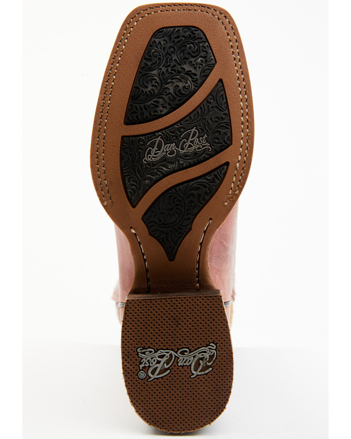 Image #7 - Dan Post Women's Athena Floral Embroidered Western Performance Boots - Broad Square Toe, Pink, hi-res