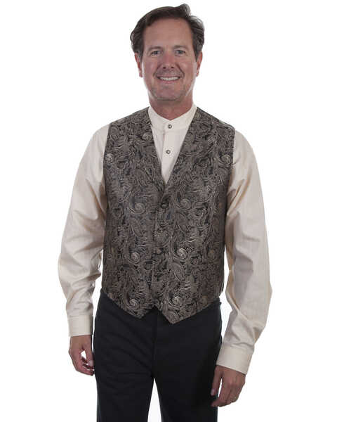 Rangewear by Scully Men's Scroll Vest , Brown, hi-res