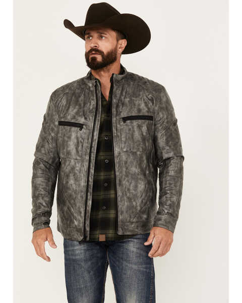 Cody James Men's Backwoods 2.0 Leather Jacket - Big , Charcoal, hi-res