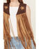 Image #3 - Saints & Hearts Women's Faux Suede Star Tiered Fringe Vest, Chocolate, hi-res