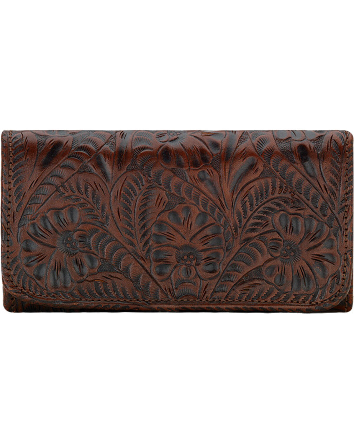 Image #1 - American West Women's Annie's Secret Tri-Fold Wallet, Brown, hi-res