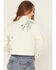 Image #4 - Blue B Women's Cowgirl Embroidered Denim Trucker Jacket, Cream, hi-res