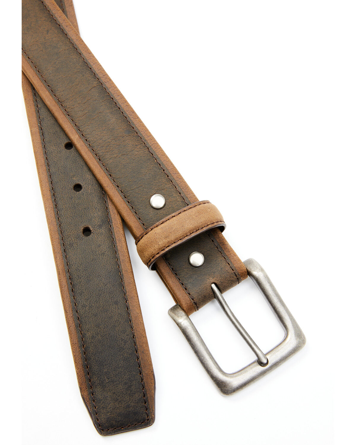 Image #2 - Hawx Men's Heavy Duty Stitch Work Belt, Brown, hi-res