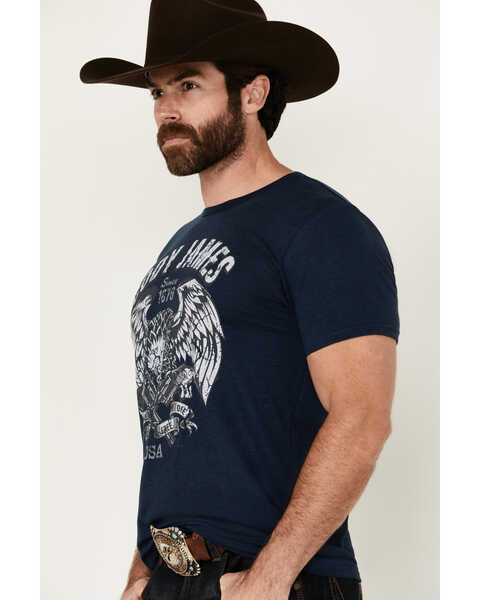 Image #2 - Cody James Men's Freedom Eagle Short Sleeve Graphic T-Shirt , Navy, hi-res