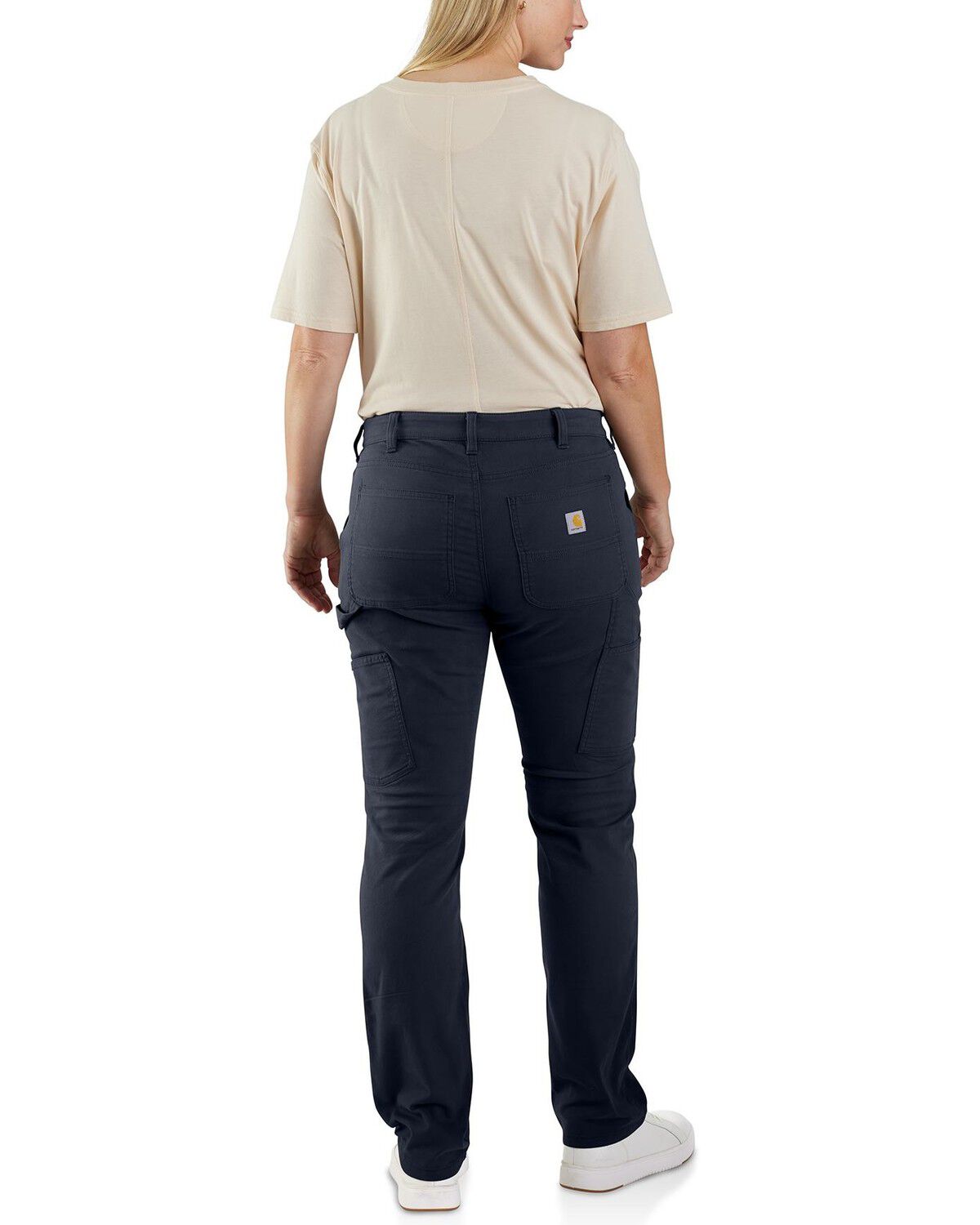 Image #2 - Carhartt Women's Rugged Flex® Relaxed Fit Canvas Work Pants, Navy, hi-res