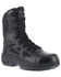 Image #1 - Reebok Men's 8" Lace-Up Black Side-Zip Work Boots - Composite Toe, Black, hi-res