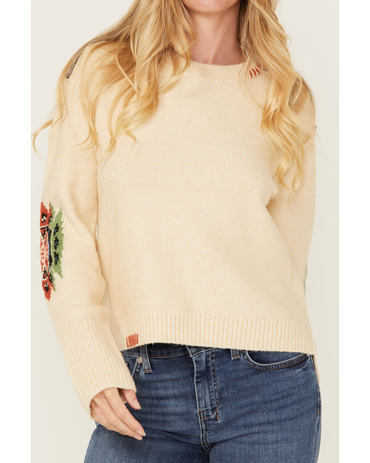 Image #3 - Cleo + Wolf Women's Colbie Southwestern Print Sweater, Oatmeal, hi-res