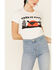 Bandit Brand Women's Take It Easy Roadrunner Graphic Short Sleeve Tee  , White, hi-res