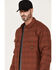 Image #2 - Hawx Men's Rugby Stripe Quilted Shirt Jacket, Red, hi-res