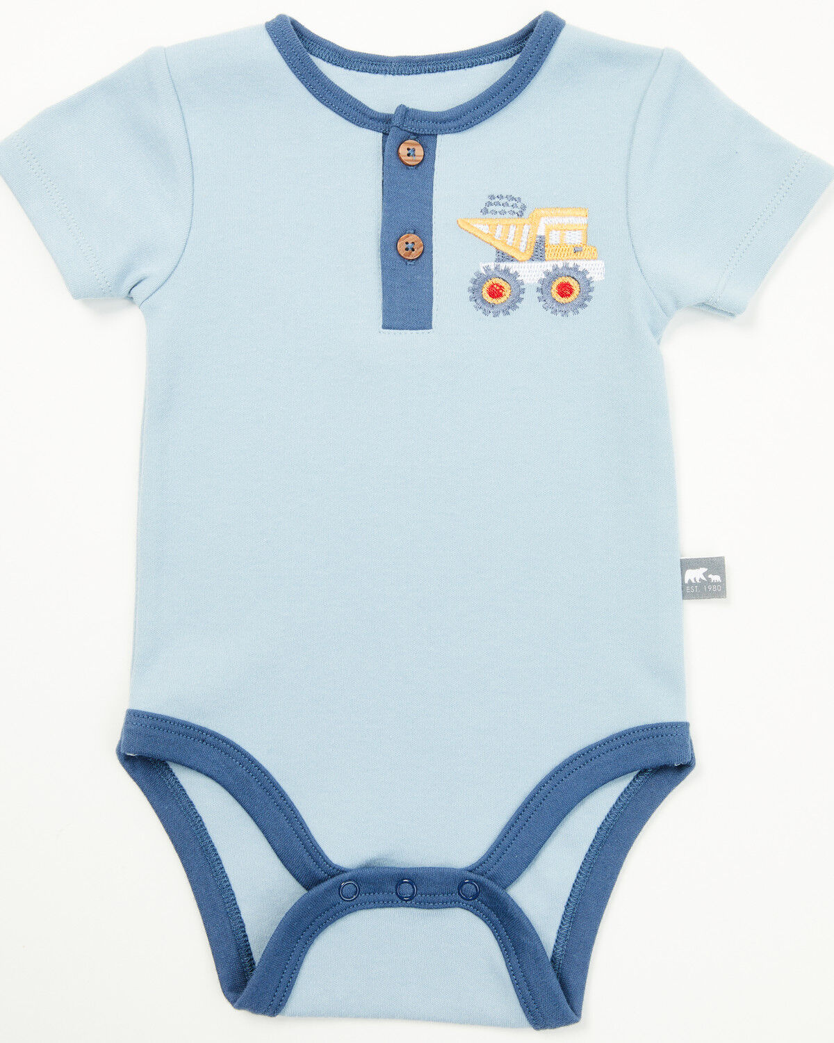 Image #4 - Rugged Bear Infant Boys' Construction Print Onesies - 2 Pack, Blue, hi-res