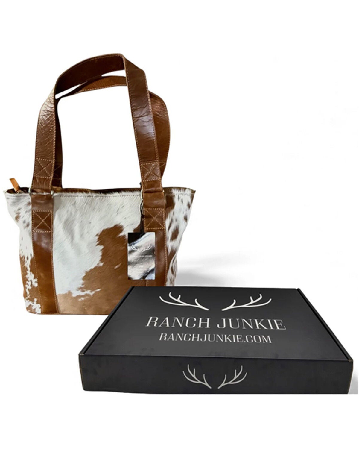 Image #2 - Ranch Junkie Women's Highlands Cowhide Tote Bag, Caramel, hi-res