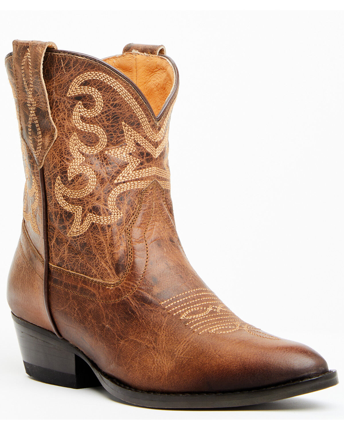 Image #1 - Shyanne Women's Lacer Short Boots - Round Toe, Brown, hi-res