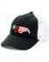 Image #1 - RANK 45&reg; Women's Mexico & US Flag Bird Embroidered Mesh-Back Ball Cap, Black, hi-res