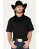 Image #1 - RANK 45® Men's Renegade Performance Short Sleeve Polo Shirt , Black, hi-res