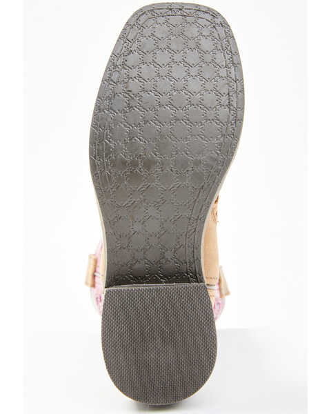 Image #7 - Shyanne Girls' Chloe Glitter Western Boots - Square Toe, Pink, hi-res