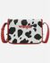 Image #1 - Wrangler Women's Cow Print Crossbody Bag, Red, hi-res