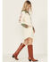 Image #2 - Panhandle Women's Retro Snap Embroidered Mini Shirt Dress, Cream, hi-res