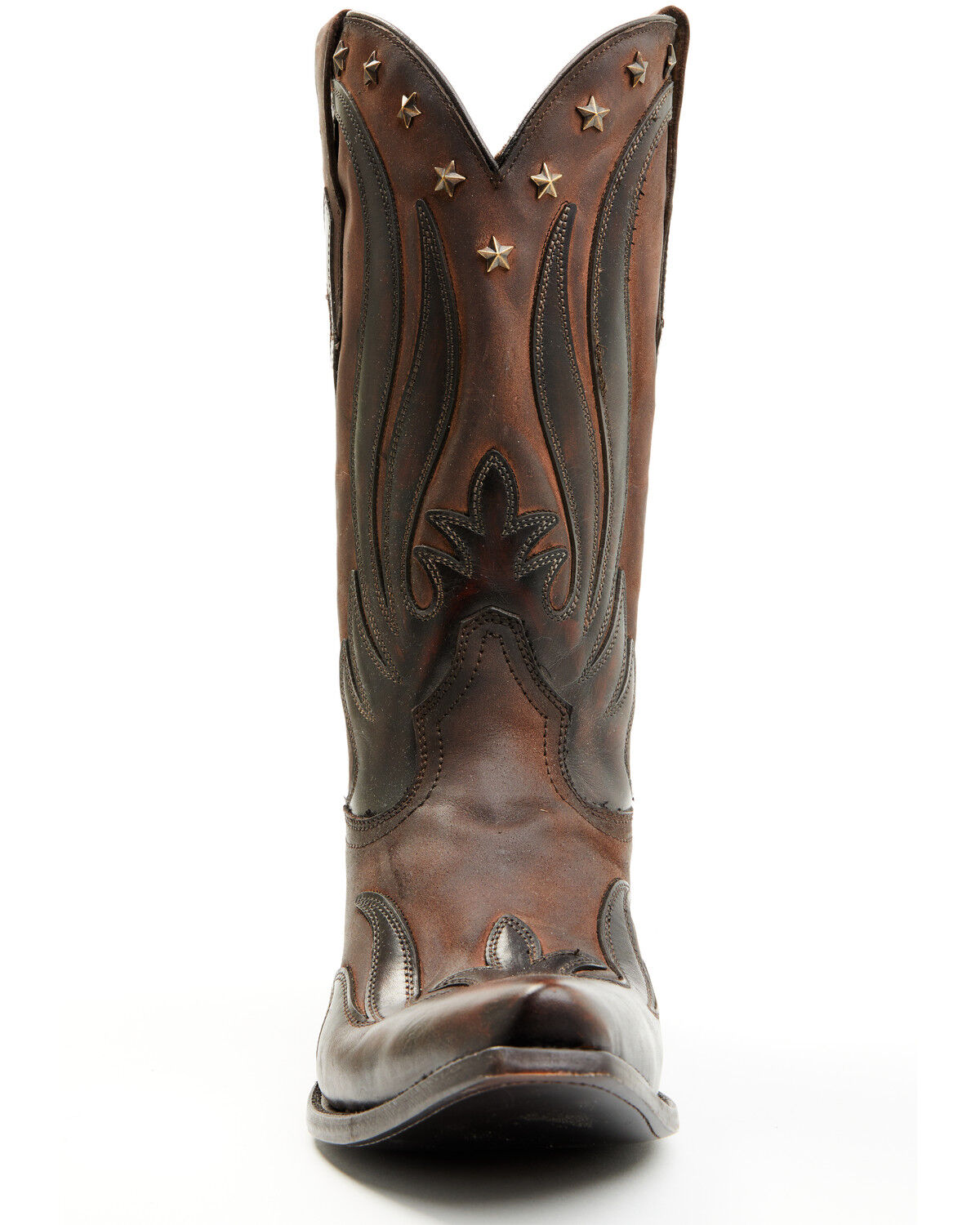 Image #4 - Corral Men's Embellished Overlay Western Boots - Snip Toe, Chocolate, hi-res
