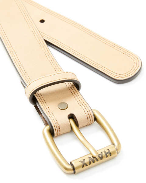 Image #2 - Hawx Men's Tan Triple Stitched Belt, Tan, hi-res